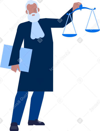 representative of justice with scales Illustration in PNG, SVG