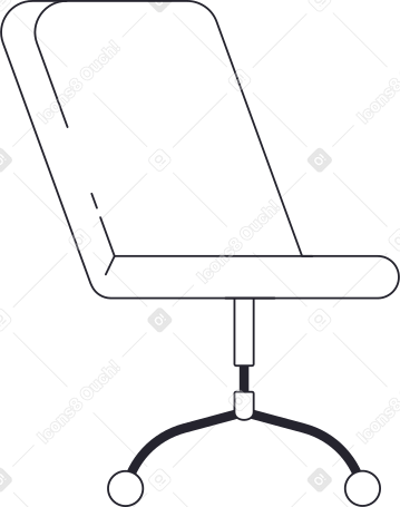 silla de oficina blanca PNG, SVG