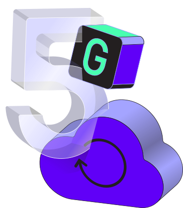 5g and cloud download PNG, SVG