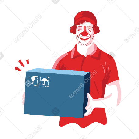Holiday delivery Illustration in PNG, SVG