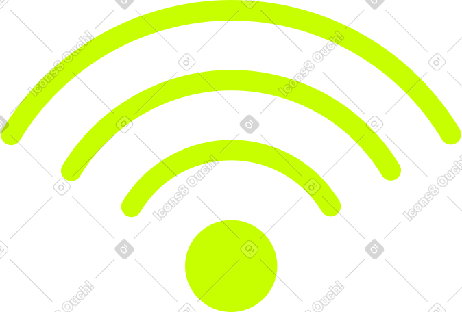 green wi-fi icon PNG, SVG