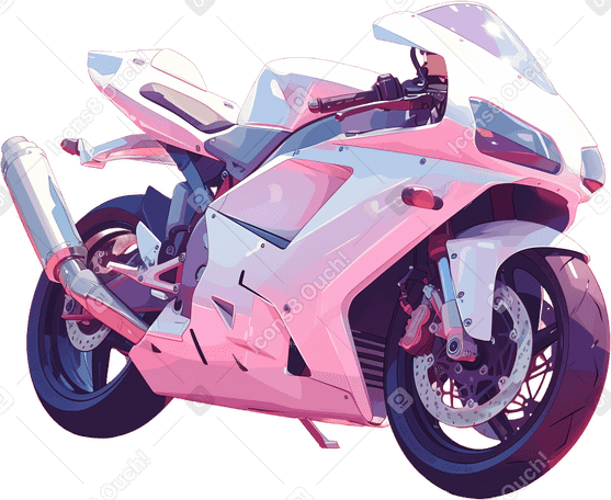white motorcycle PNG, SVG