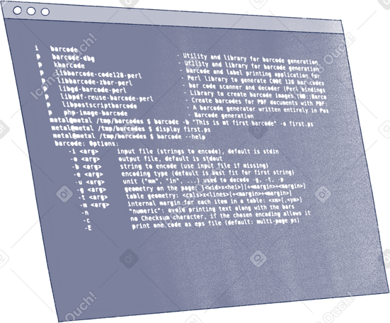 browser window with code Illustration in PNG, SVG