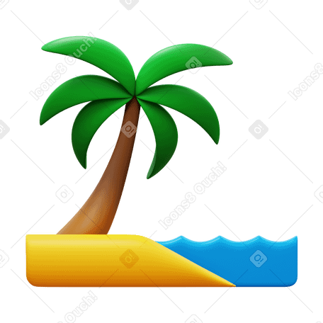 3D beach в PNG, SVG
