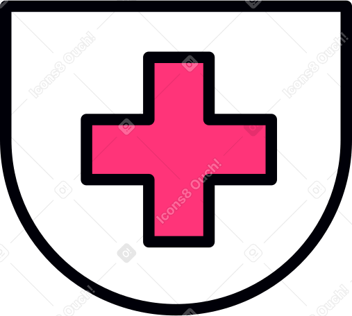 medical cross pocket PNG, SVG