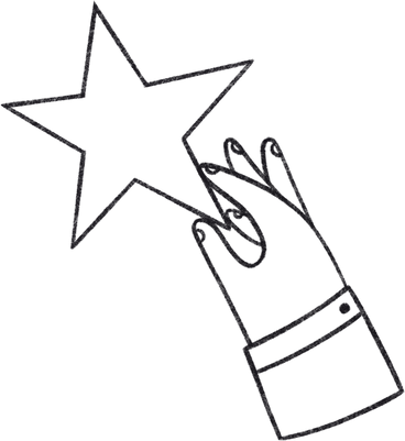 hand holding a star PNG, SVG