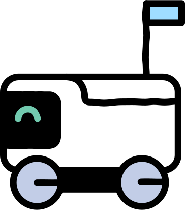 Robot di consegna PNG, SVG