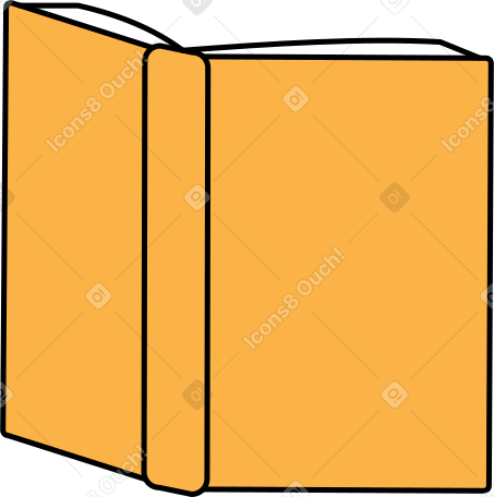 opened yellow book Illustration in PNG, SVG