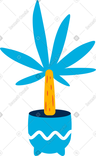 Potted palm tree PNG, SVG