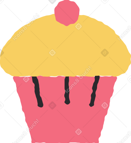 cupcake Illustration in PNG, SVG