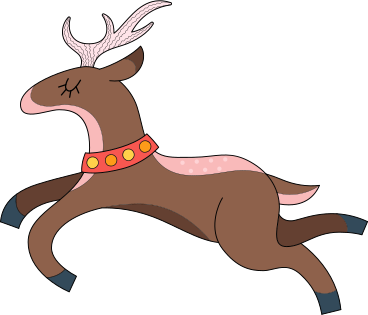 santa deer PNG, SVG