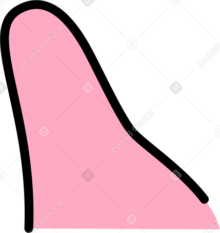 female pink finger PNG、SVG