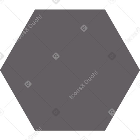 hexagon grey PNG, SVG