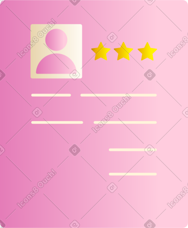 Resume with rating PNG, SVG
