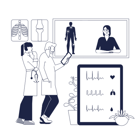 Medical Online Consultation Illustration in PNG, SVG