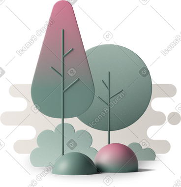 Two trees PNG, SVG