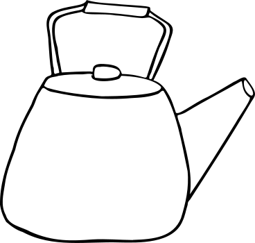 Teekanne mit henkel oben PNG, SVG