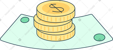 Paper money and coins PNG, SVG