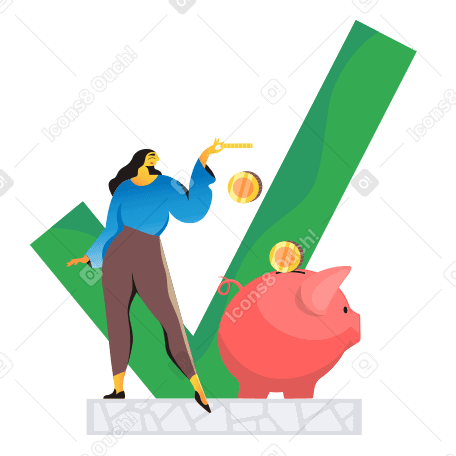 Financial savings Illustration in PNG, SVG