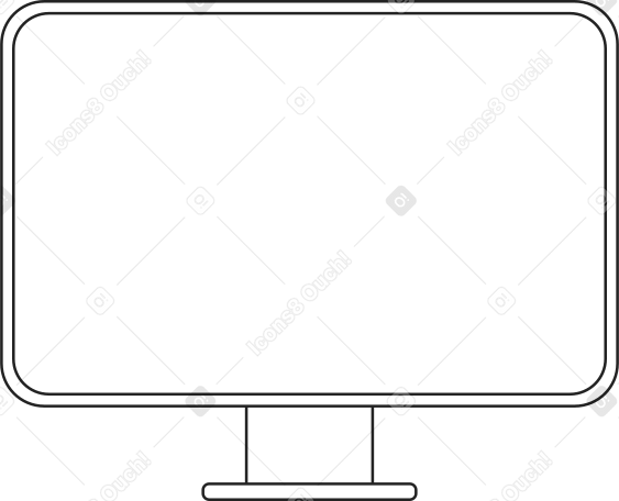 computer monitor Illustration in PNG, SVG