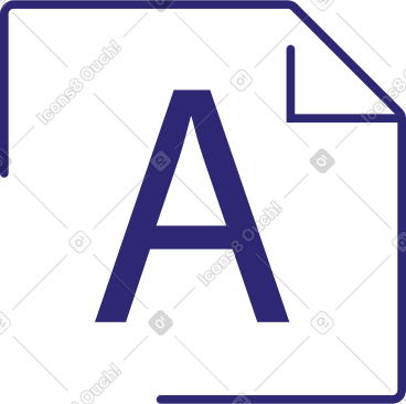 File with a letter PNG, SVG