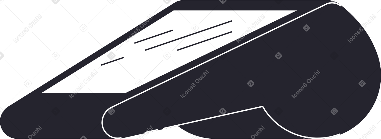 black payment terminal Illustration in PNG, SVG