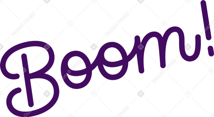 lettering boom! text PNG, SVG