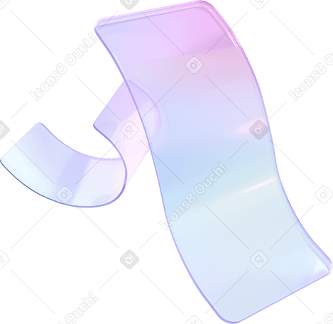 3D small and big transparent ribbons PNG, SVG