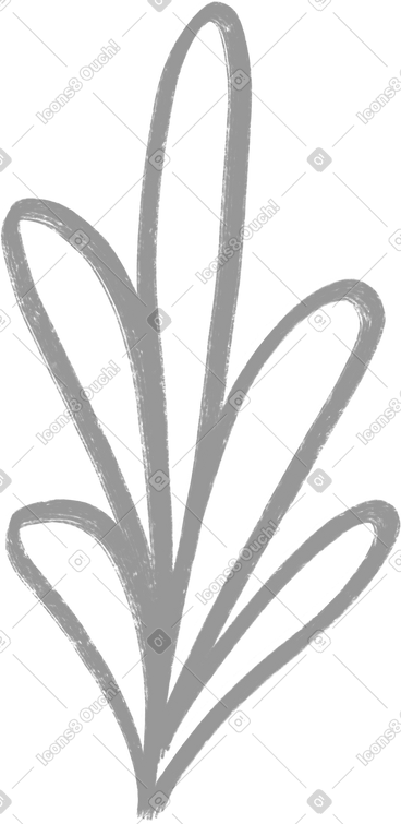 Gray tall bush PNG, SVG