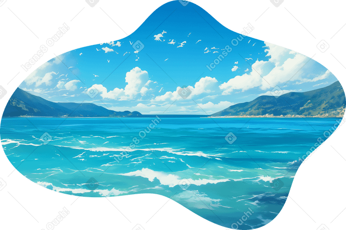 sea waves background PNG, SVG