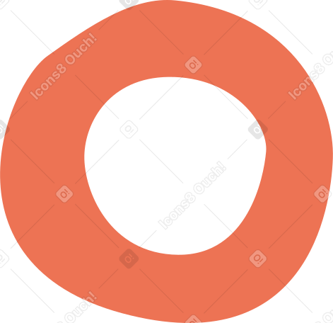 orange ring shape Illustration in PNG, SVG