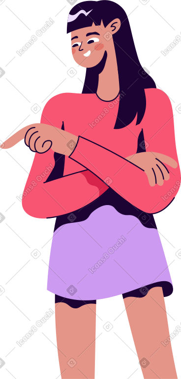 指着某物的女人 PNG, SVG