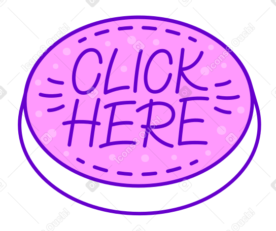 lettering sticker click here dots text PNG, SVG