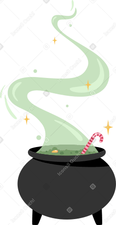cauldron with potion PNG, SVG