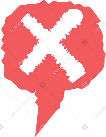 speech bubble with cross PNG, SVG