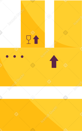 boxes with fragile cargo Illustration in PNG, SVG