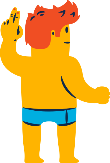 man in underpants animated illustration in GIF, Lottie (JSON), AE