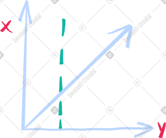 horizontal axis with progression PNG, SVG