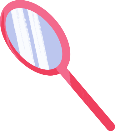 pink magnifier PNG, SVG