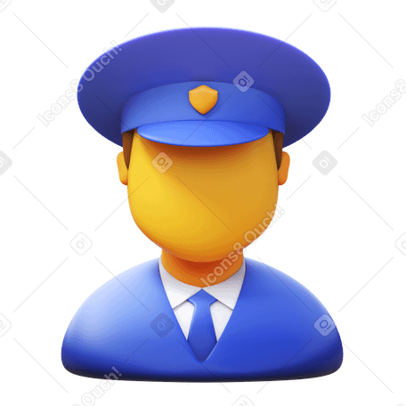 3D police PNG、SVG