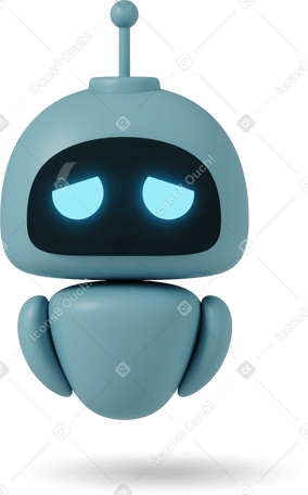 3D chatgpt robot sad PNG, SVG