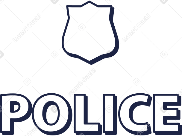 police sign Illustration in PNG, SVG