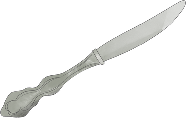 silver knife PNG, SVG