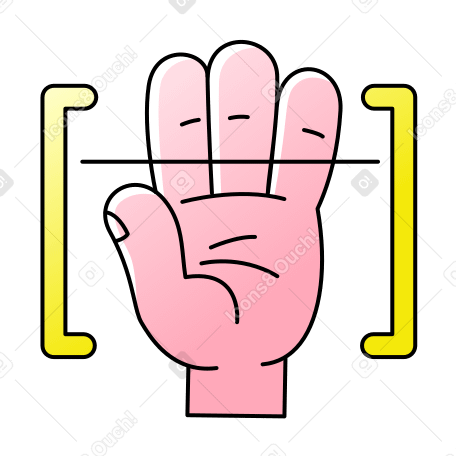 Palm scan PNG, SVG