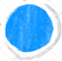 Blue round confetti PNG, SVG