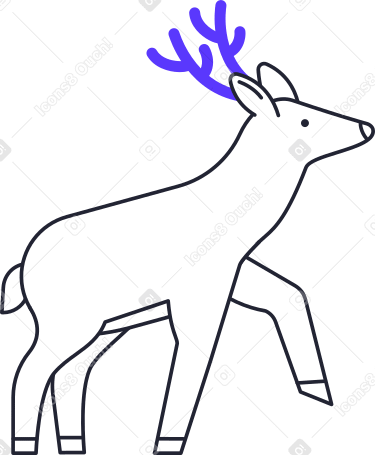 reindeer Illustration in PNG, SVG