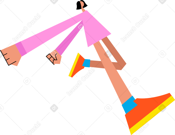 running woman Illustration in PNG, SVG