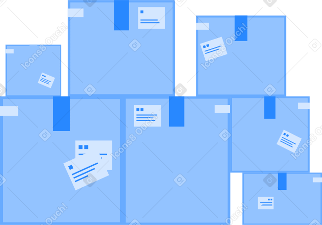 boxes Illustration in PNG, SVG
