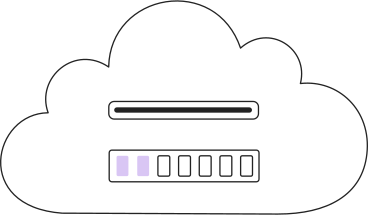 wolke mit ladebalken PNG, SVG