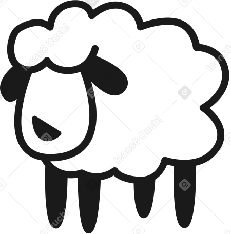 little sheep Illustration in PNG, SVG